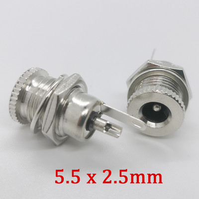 5Gb/5Pair DC099 022 Strāvas ligzda Skrūves uzgriežņu paneļa savienotājs 9mm/14mm vīrišķais līdzstrāvas kontaktdakšas spailes 5,5 mm x 2,1 mm 5,5 mm x2,5 m