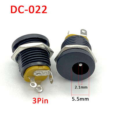 5Gb/5Pair DC099 022 Strāvas ligzda Skrūves uzgriežņu paneļa savienotājs 9mm/14mm vīrišķais līdzstrāvas kontaktdakšas spailes 5,5 mm x 2,1 mm 5,5 mm x2,5 m