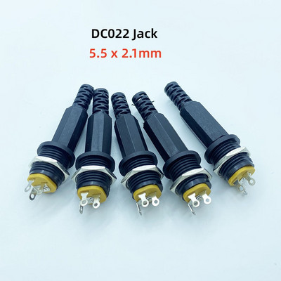 5Gb/5Pair DC099 022 Strāvas ligzda Skrūves uzgriežņu paneļa savienotājs 9mm/14mm vīrišķais līdzstrāvas kontaktdakšas spailes 5,5 mm x 2,1 mm 5,5 mm x2,5 m