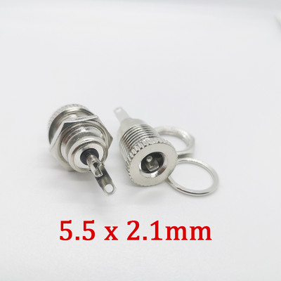 5Gb/5Pair DC099 022 Strāvas ligzda Skrūves uzgriežņu paneļa savienotājs 9mm/14mm vīrišķais līdzstrāvas kontaktdakšas spailes 5,5 mm x 2,1 mm 5,5 mm x2,5 m