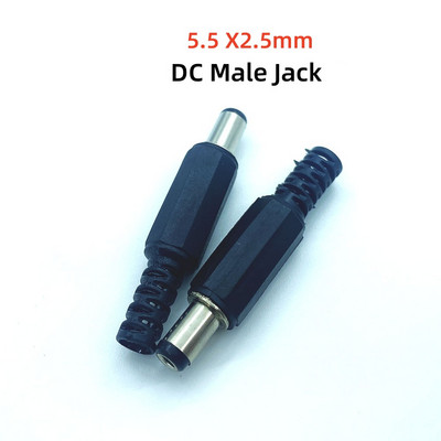 5Gb/5Pair DC099 022 Strāvas ligzda Skrūves uzgriežņu paneļa savienotājs 9mm/14mm vīrišķais līdzstrāvas kontaktdakšas spailes 5,5 mm x 2,1 mm 5,5 mm x2,5 m
