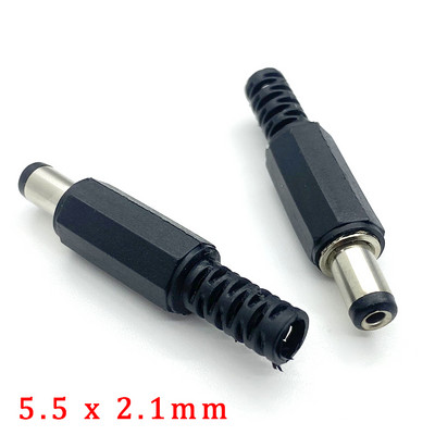 5Gb/5Pair DC099 022 Strāvas ligzda Skrūves uzgriežņu paneļa savienotājs 9mm/14mm vīrišķais līdzstrāvas kontaktdakšas spailes 5,5 mm x 2,1 mm 5,5 mm x2,5 m