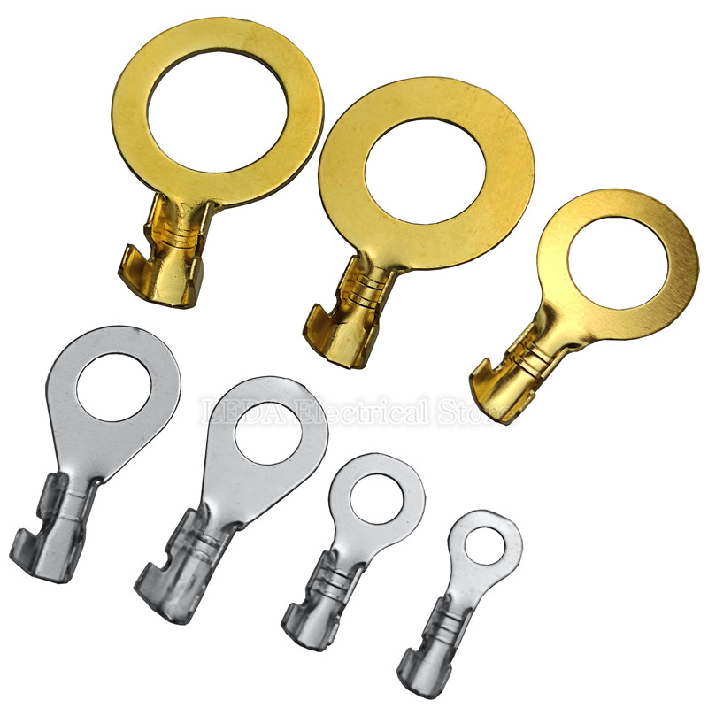 100kom DJ431-6B/3.2A/4.2A/5B/8B/10B/12C Okrugli terminalni blok O-tip ušica Terminali Hladno prešani konektor Bakreni jezičak Nos ožičenja