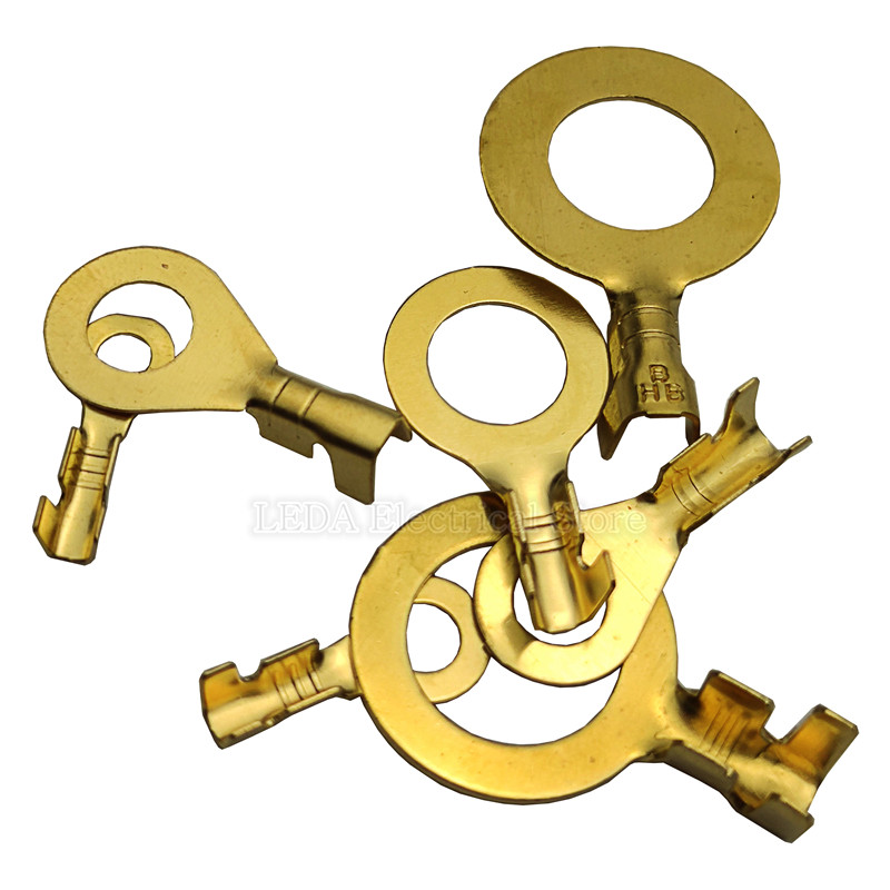 100kom DJ431-6B/3.2A/4.2A/5B/8B/10B/12C Okrugli terminalni blok O-tip ušica Terminali Hladno prešani konektor Bakreni jezičak Nos ožičenja