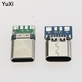 10kom USB 3.1 tip C konektor muška/ženska utičnica utičnica adapter za kabel za lemljenu žicu 24 pina podrška PCB ploča priključak utičnica