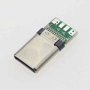 10 бр. USB 3.1 Тип C конектор Мъжки / женски гнездо Съединител Адаптер към кабел за запояване 24 пина Поддръжка на печатна платка Порт жак
