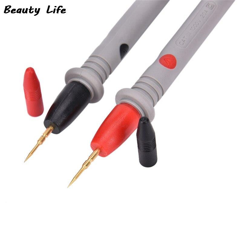 2Pcs/Set Igla Silikonska žica Zlatna ploča Vrh Sonda Testni vodovi Pin Univerzalni digitalni multimetar Tester Vodička sonda Žica Pen Kabel
