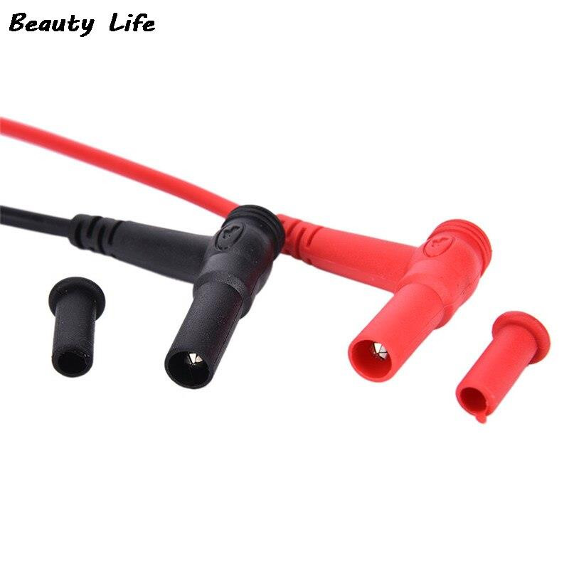 2Pcs/Set Igla Silikonska žica Zlatna ploča Vrh Sonda Testni vodovi Pin Univerzalni digitalni multimetar Tester Vodička sonda Žica Pen Kabel