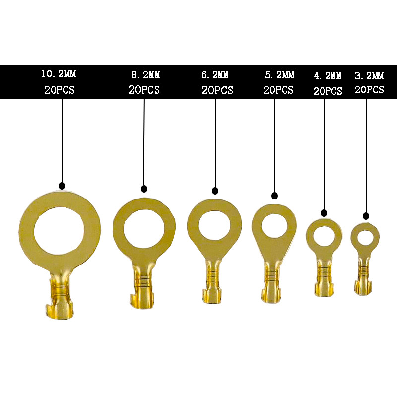 150/540 KOM M3/M4/M5/M6/M8/M10 Prstenaste ušice Oči Bakrene stezaljke Kabelska papučica Konektor za žice Neizolirani set asortimana