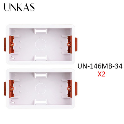 UNKAS Dry Lining Box For ģipškartona / Drywall / ģipškartona 34mm dziļuma sienas slēdža ligzda 86mm / 146mm / 172mm kasete