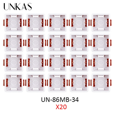 UNKAS Dry Lining Box For ģipškartona / Drywall / ģipškartona 34mm dziļuma sienas slēdža ligzda 86mm / 146mm / 172mm kasete