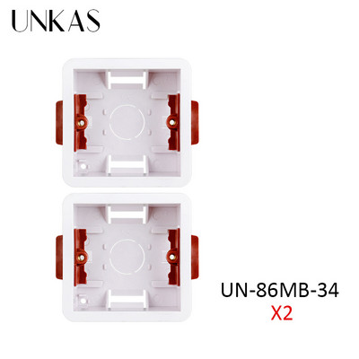 UNKAS Dry Lining Box For ģipškartona / Drywall / ģipškartona 34mm dziļuma sienas slēdža ligzda 86mm / 146mm / 172mm kasete