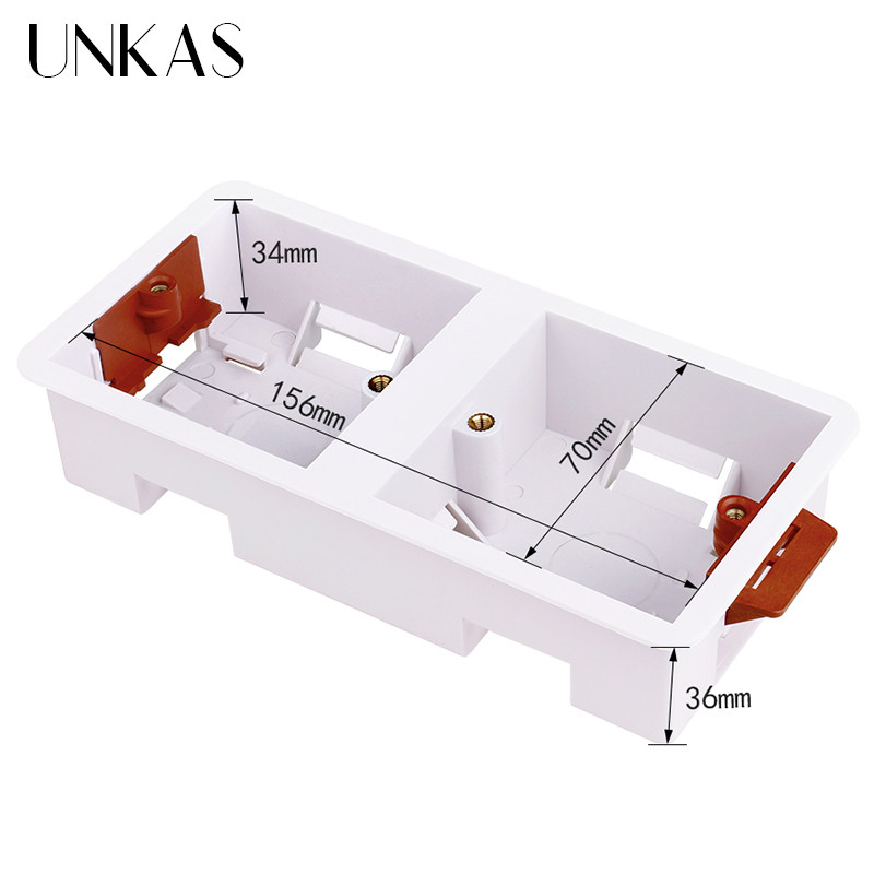UNKAS Dry Lining Box For ģipškartona / Drywall / ģipškartona 34mm dziļuma sienas slēdža ligzda 86mm / 146mm / 172mm kasete
