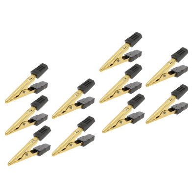 Visokokvalitetna zlatna izolirana kopča od krokodila Plastična ručka Kabel Testna stezaljka za punjenje Metalna krokodilska stezaljka Dužina 50 mm