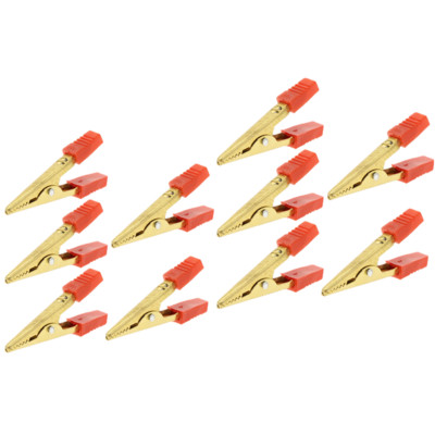 Visokokvalitetna zlatna izolirana kopča od krokodila Plastična ručka Kabel Testna stezaljka za punjenje Metalna krokodilska stezaljka Dužina 50 mm
