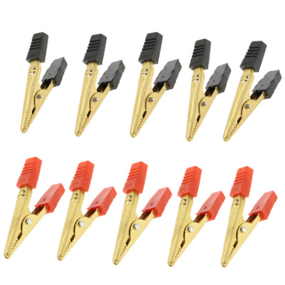 Visokokvalitetna zlatna izolirana kopča od krokodila Plastična ručka Kabel Testna stezaljka za punjenje Metalna krokodilska stezaljka Dužina 50 mm