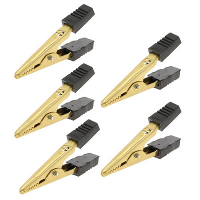 Visokokvalitetna zlatna izolirana kopča od krokodila Plastična ručka Kabel Testna stezaljka za punjenje Metalna krokodilska stezaljka Dužina 50 mm