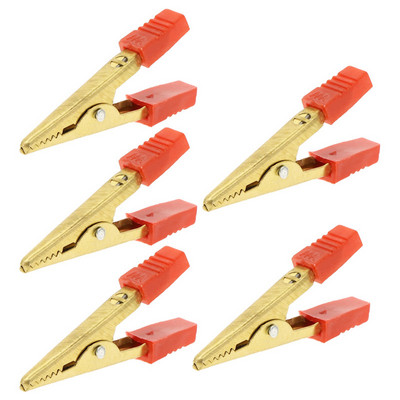 Visokokvalitetna zlatna izolirana kopča od krokodila Plastična ručka Kabel Testna stezaljka za punjenje Metalna krokodilska stezaljka Dužina 50 mm