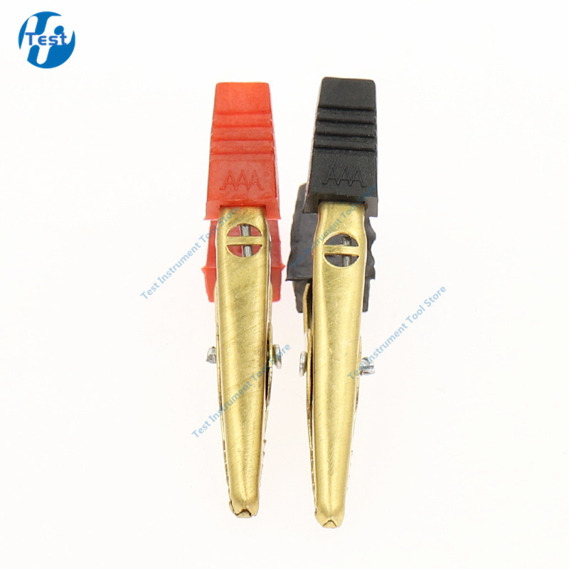 Visokokvalitetna zlatna izolirana kopča od krokodila Plastična ručka Kabel Testna stezaljka za punjenje Metalna krokodilska stezaljka Dužina 50 mm