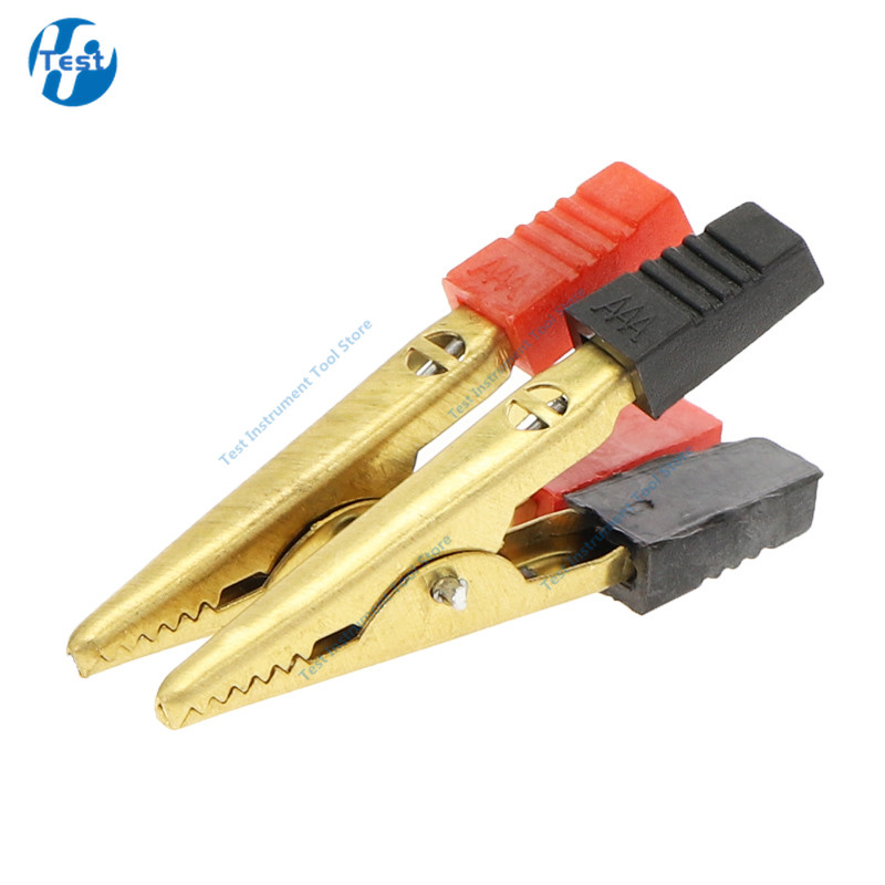 Visokokvalitetna zlatna izolirana kopča od krokodila Plastična ručka Kabel Testna stezaljka za punjenje Metalna krokodilska stezaljka Dužina 50 mm