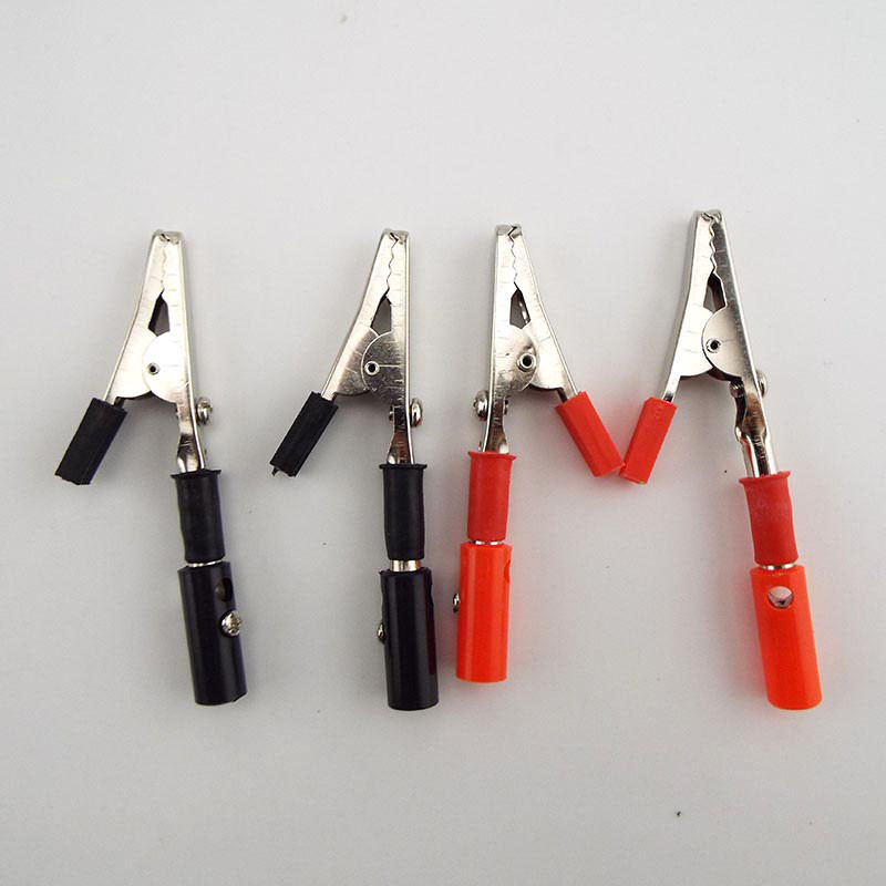 4 mm banner utikač i krokodilska stezaljka Sonda Aligatorska kopča električni diy ispitni vod Sonda Crna crvena utičnica Kabel Izolirane kopče