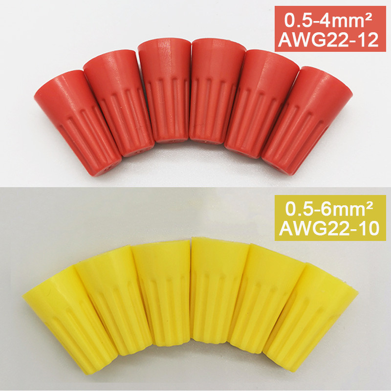 10 vnt / 20 vnt greitosios jungties spyruoklinio dangtelio užspaudimo galo gnybtas AWG24-7 izoliuotas elektros intarpas, sujungimas sukamojo laido jungtis