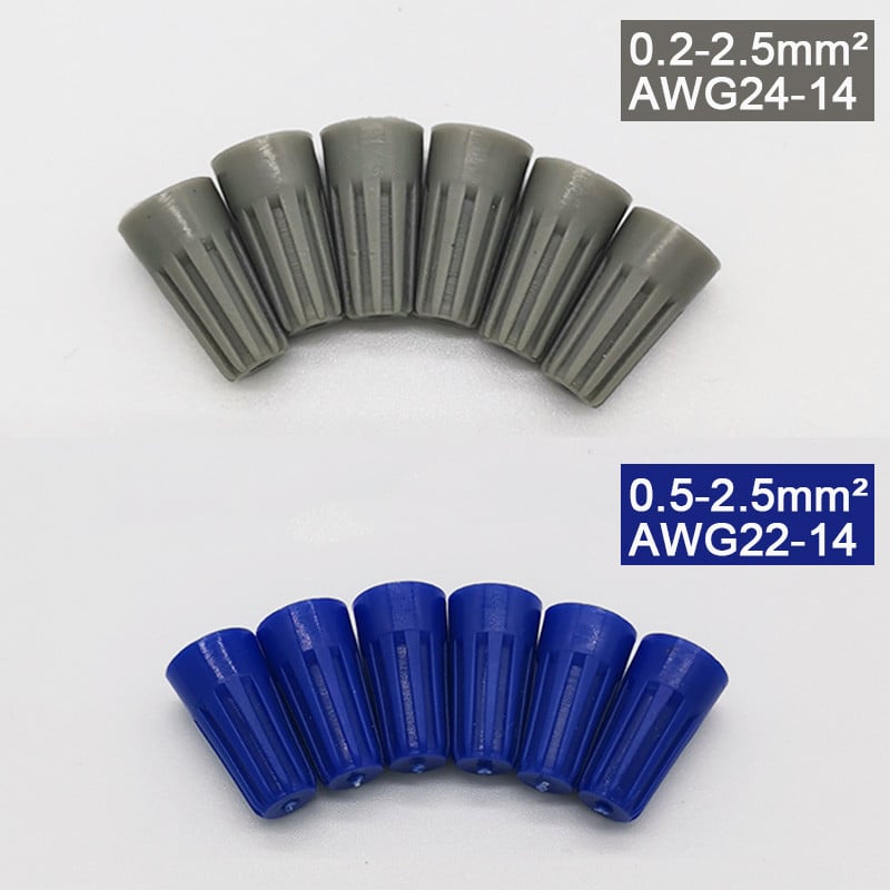 10 vnt / 20 vnt greitosios jungties spyruoklinio dangtelio užspaudimo galo gnybtas AWG24-7 izoliuotas elektros intarpas, sujungimas sukamojo laido jungtis