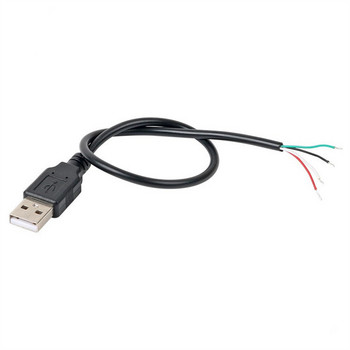 30cm Καλώδιο τροφοδοσίας 2 ακίδων USB 2.0 Γυναικείο αρσενικό σύρμα 4 ακίδων Βύσμα φόρτισης Βύσμα προέκτασης καλωδίου φόρτισης DIY 5V