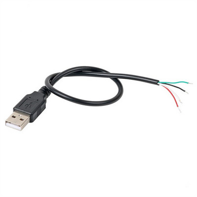 30 cm kabel za napajanje 2 pinski USB 2.0 A ženski muški 4 pinski žičani utičnica punjač kabel za punjenje produžni konektor DIY 5 V linija