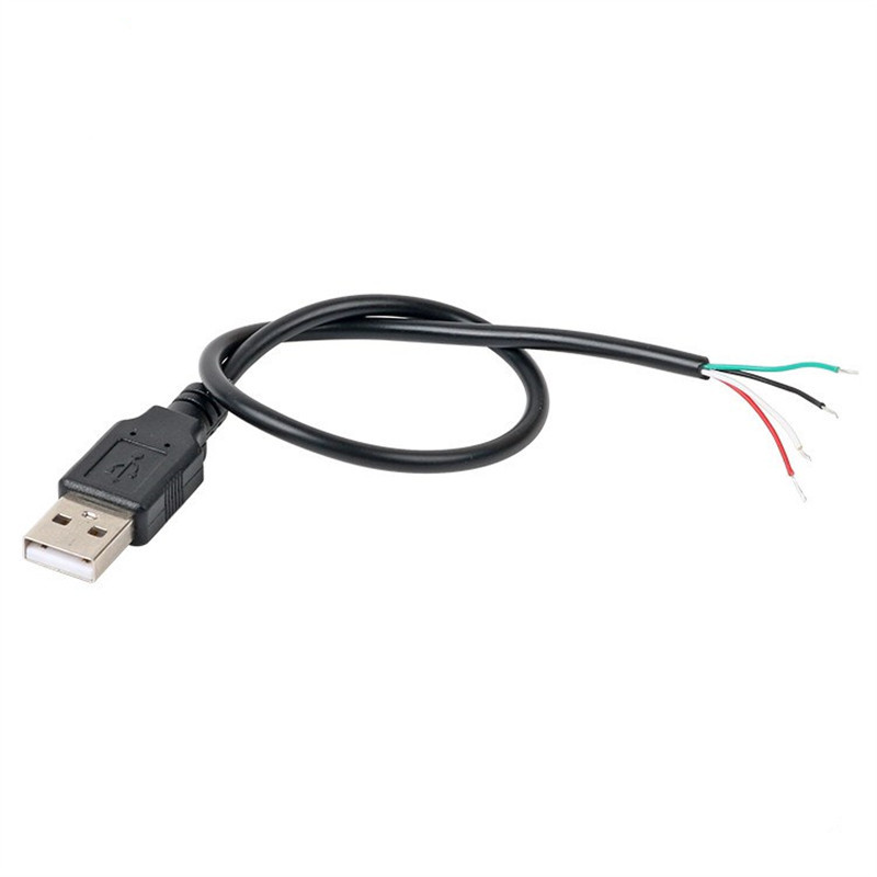 30 cm kabel za napajanje 2 pinski USB 2.0 A ženski muški 4 pinski žičani utičnica punjač kabel za punjenje produžni konektor DIY 5 V linija