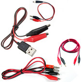 Aligator Cilps na USB utikač Ispitni kabel Premosna žica Baterija Dvostruka sonda 24 mm krokodilska kopča za multimetar Mjerni alat