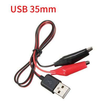 Aligator Cilps na USB utikač Ispitni kabel Premosna žica Baterija Dvostruka sonda 24 mm krokodilska kopča za multimetar Mjerni alat
