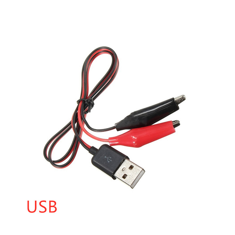 Aligator Cilps na USB utikač Ispitni kabel Premosna žica Baterija Dvostruka sonda 24 mm krokodilska kopča za multimetar Mjerni alat
