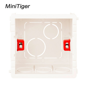 Ρυθμιζόμενο κουτί τοποθέτησης Minitiger Εσωτερική κασέτα 86mm*83mm*50mm Για 86 Τύπος Διακόπτης και Υποδοχή Κόκκινο Χρώμα Καλωδίωση Πίσω Κουτί