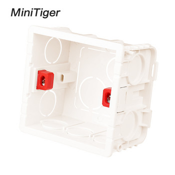 Ρυθμιζόμενο κουτί τοποθέτησης Minitiger Εσωτερική κασέτα 86mm*83mm*50mm Για 86 Τύπος Διακόπτης και Υποδοχή Κόκκινο Χρώμα Καλωδίωση Πίσω Κουτί