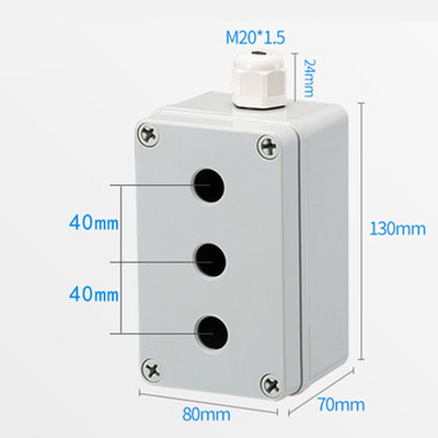 16 mm pogu slēdžu kārba ūdensnecaurlaidīga vadības kārba āra lietus necaurlaidīga ūdens 1 caurums 2 caurums 3 caurums 4 caurums 5 caurumu plastmasas strāvas kārba