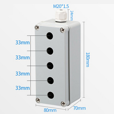 16 mm pogu slēdžu kārba ūdensnecaurlaidīga vadības kārba āra lietus necaurlaidīga ūdens 1 caurums 2 caurums 3 caurums 4 caurums 5 caurumu plastmasas strāvas kārba