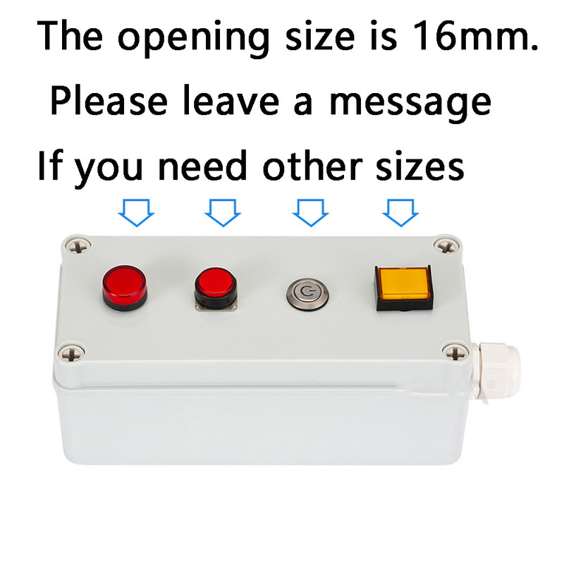 16 mm pogu slēdžu kārba ūdensnecaurlaidīga vadības kārba āra lietus necaurlaidīga ūdens 1 caurums 2 caurums 3 caurums 4 caurums 5 caurumu plastmasas strāvas kārba