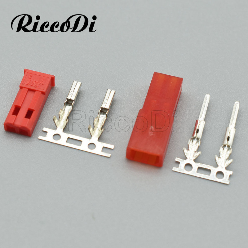 10-100 komplekts 2,54 mm JST SYP 2 kontaktu vīrišķais vīrišķais sarkans melns balts kontaktdakšas korpusa gofrēšanas spailes savienotāja komplekts