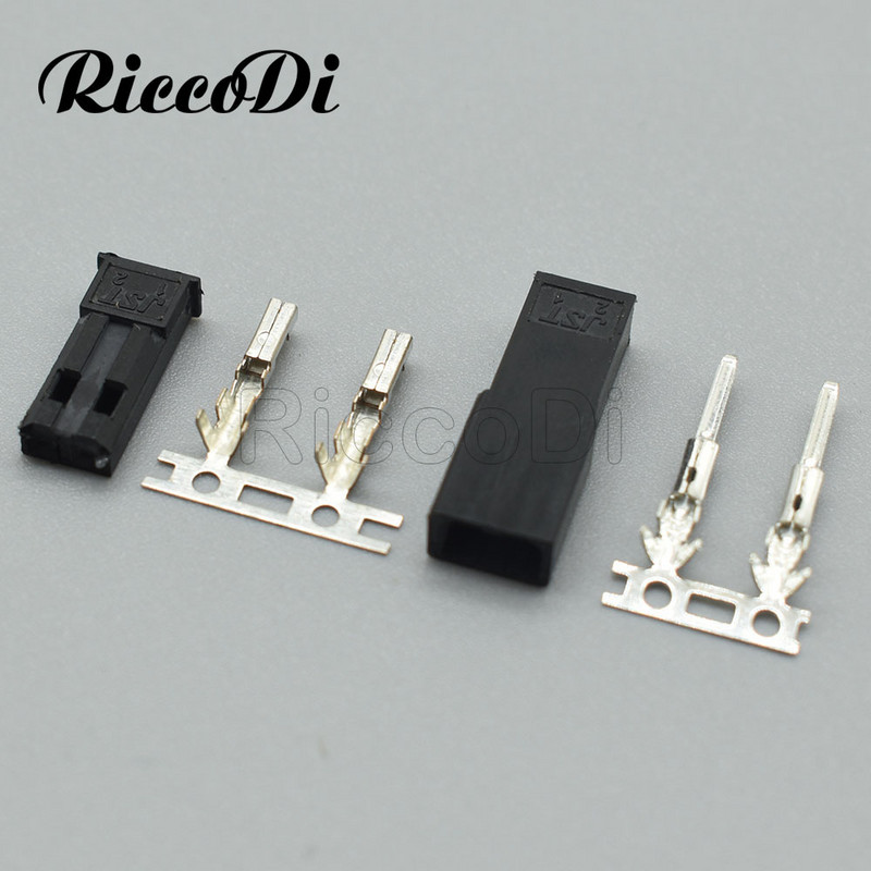 10-100 komplekts 2,54 mm JST SYP 2 kontaktu vīrišķais vīrišķais sarkans melns balts kontaktdakšas korpusa gofrēšanas spailes savienotāja komplekts