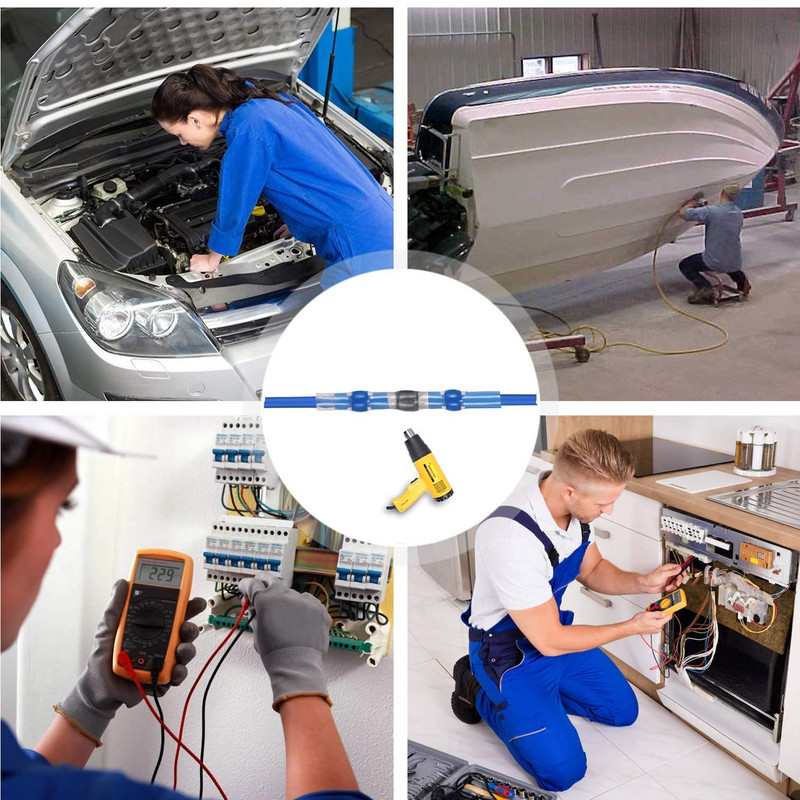 50/300 gab. Ūdensnecaurlaidīgi termiski saraujamie sadures presēšanas spailes Vadu savienotāja spailes Elétricos lodēšanas blīvējums elektrisks ar karstā gaisa pistoli