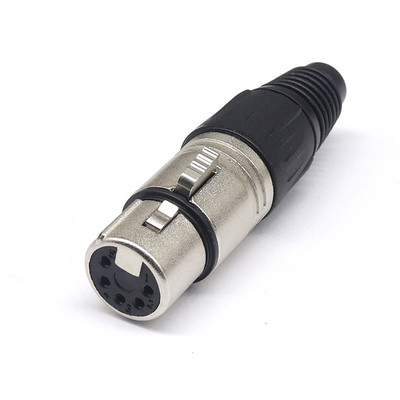 XLR 3/4/5 Pin muški/ženski mikrofonski audio kabel utikač konektor Cannon MIC kabel terminal crni srebrni mikrofonski utikač