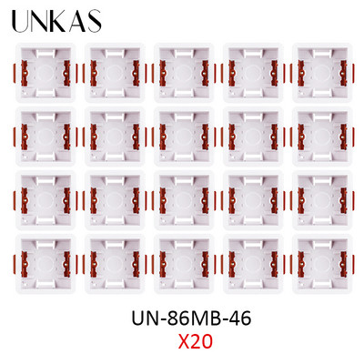 UNKAS Dry Lining Box For ģipškartona / Drywall / ģipškartona 46mm dziļums sienas slēdža ligzda 86mm / 146mm kasete