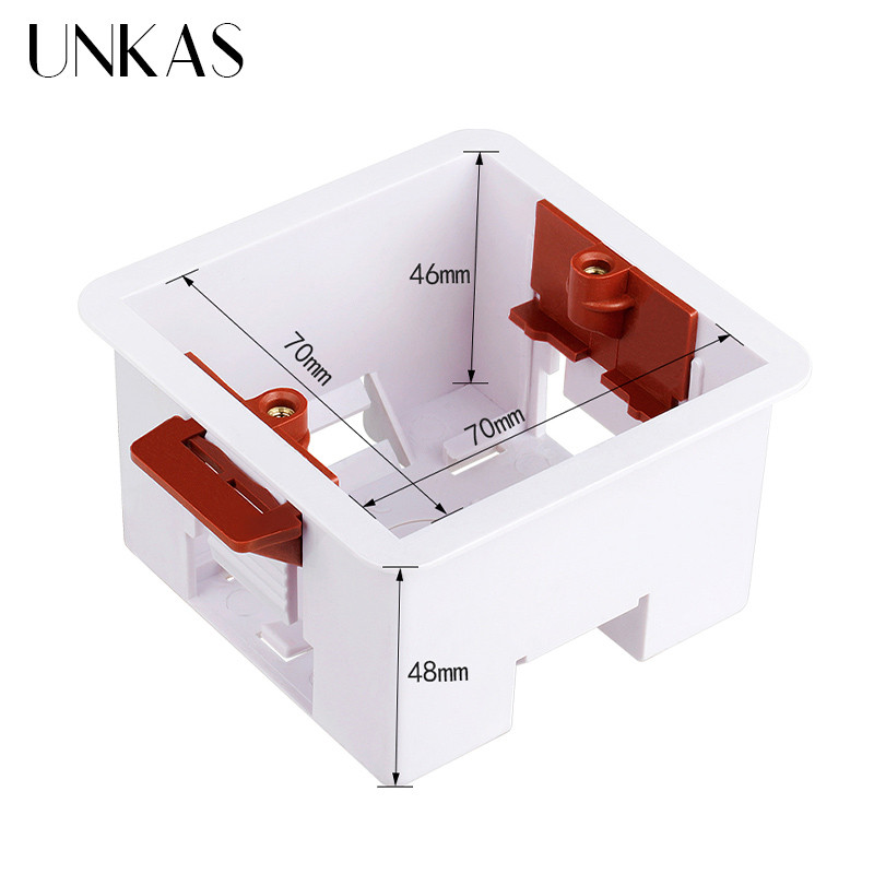 UNKAS Dry Lining Box For ģipškartona / Drywall / ģipškartona 46mm dziļums sienas slēdža ligzda 86mm / 146mm kasete