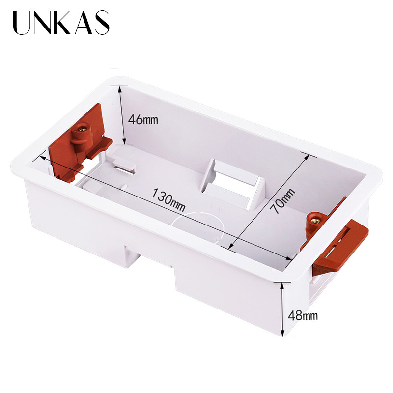 UNKAS Dry Lining Box For ģipškartona / Drywall / ģipškartona 46mm dziļums sienas slēdža ligzda 86mm / 146mm kasete
