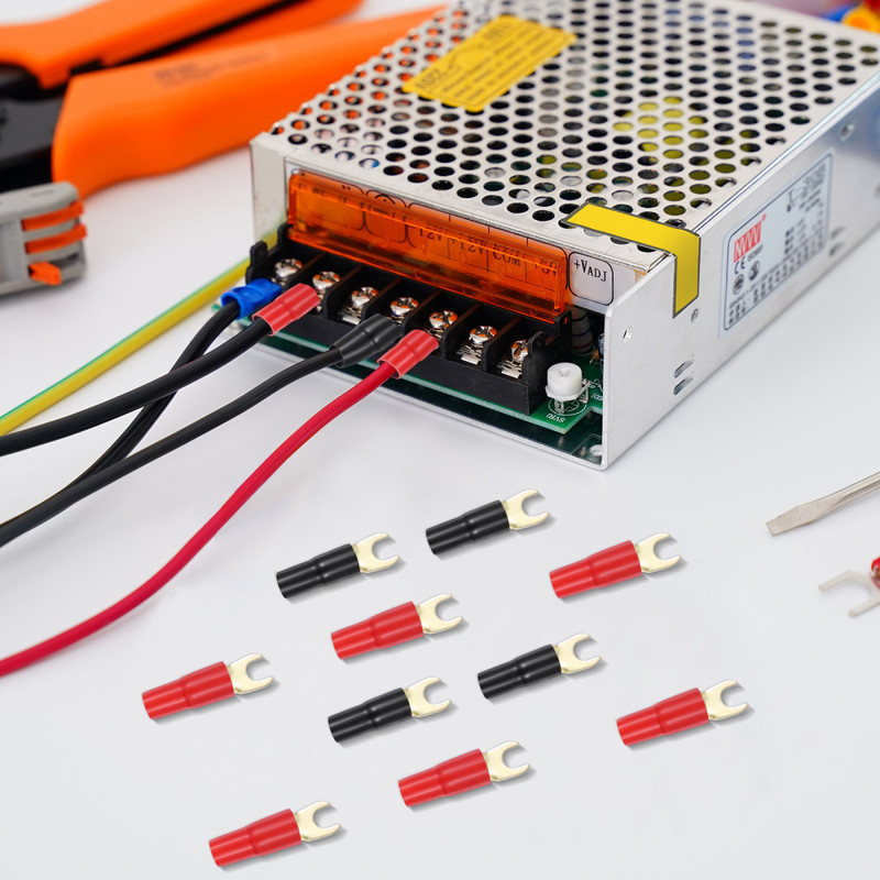 Gofrēšanas lāpstas savienotāji spaile 8Ga barjera vara savienotājs spailes lāpstas adapteri dakšas gredzens pārklājums zelta stieples skaļrunis U
