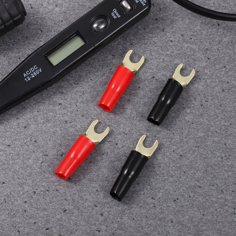 Gofrēšanas lāpstas savienotāji spaile 8Ga barjera vara savienotājs spailes lāpstas adapteri dakšas gredzens pārklājums zelta stieples skaļrunis U