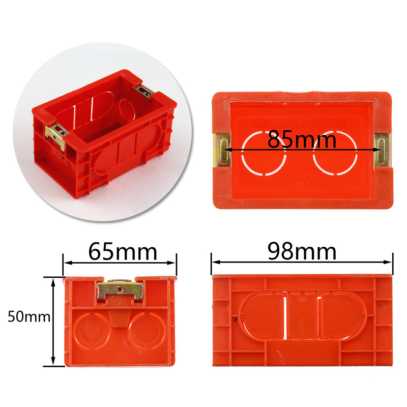 118 Tip US AU standardne unutarnje kutije za ugradnju Stražnja kazeta za 118mm*65mm standardni zidni prekidač i razvodnu kutiju za utičnice