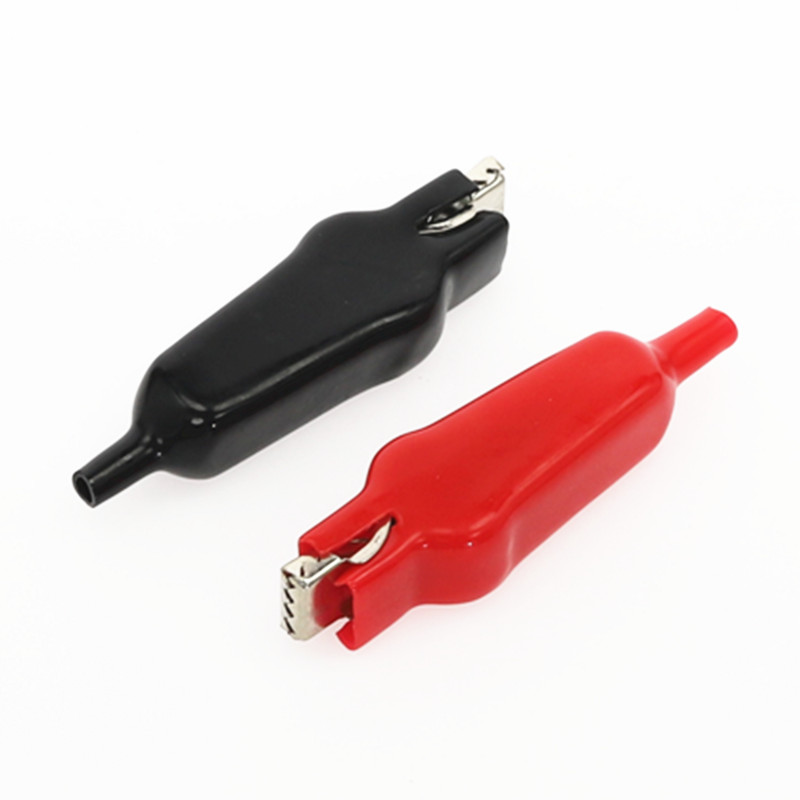 2Pcs 65mm puni plašt krokodilska stezaljka s ravnim ustima ispitna stezaljka puni paket elektroničkih eksperimentalnih opružnih stezaljki