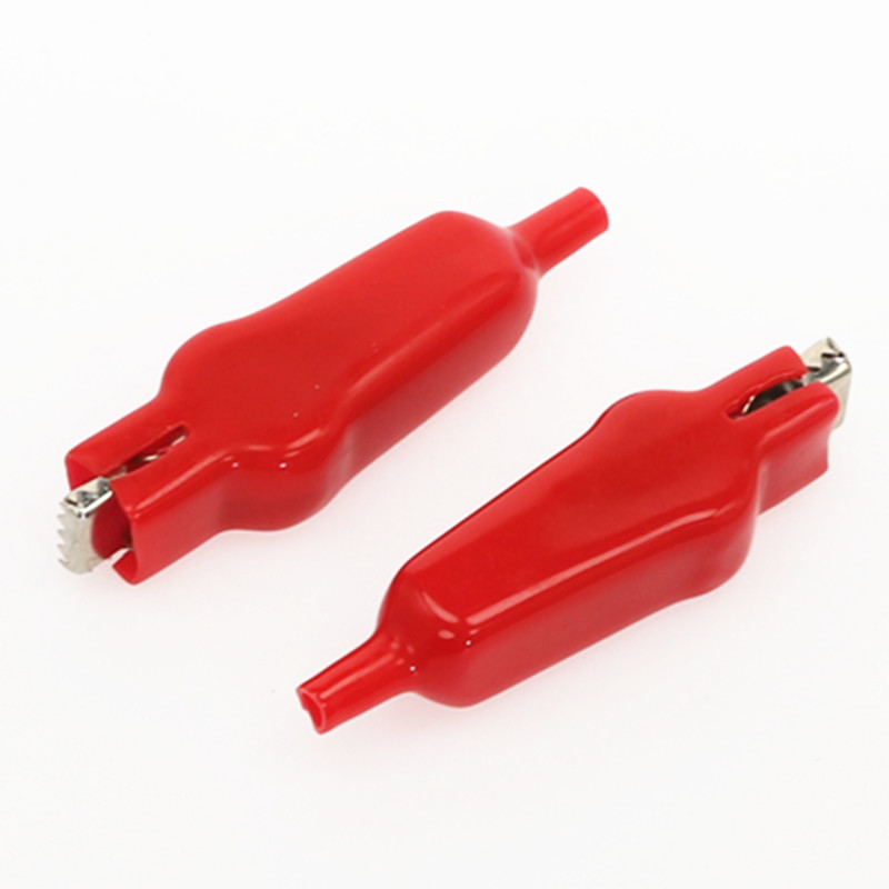 2Pcs 65mm puni plašt krokodilska stezaljka s ravnim ustima ispitna stezaljka puni paket elektroničkih eksperimentalnih opružnih stezaljki